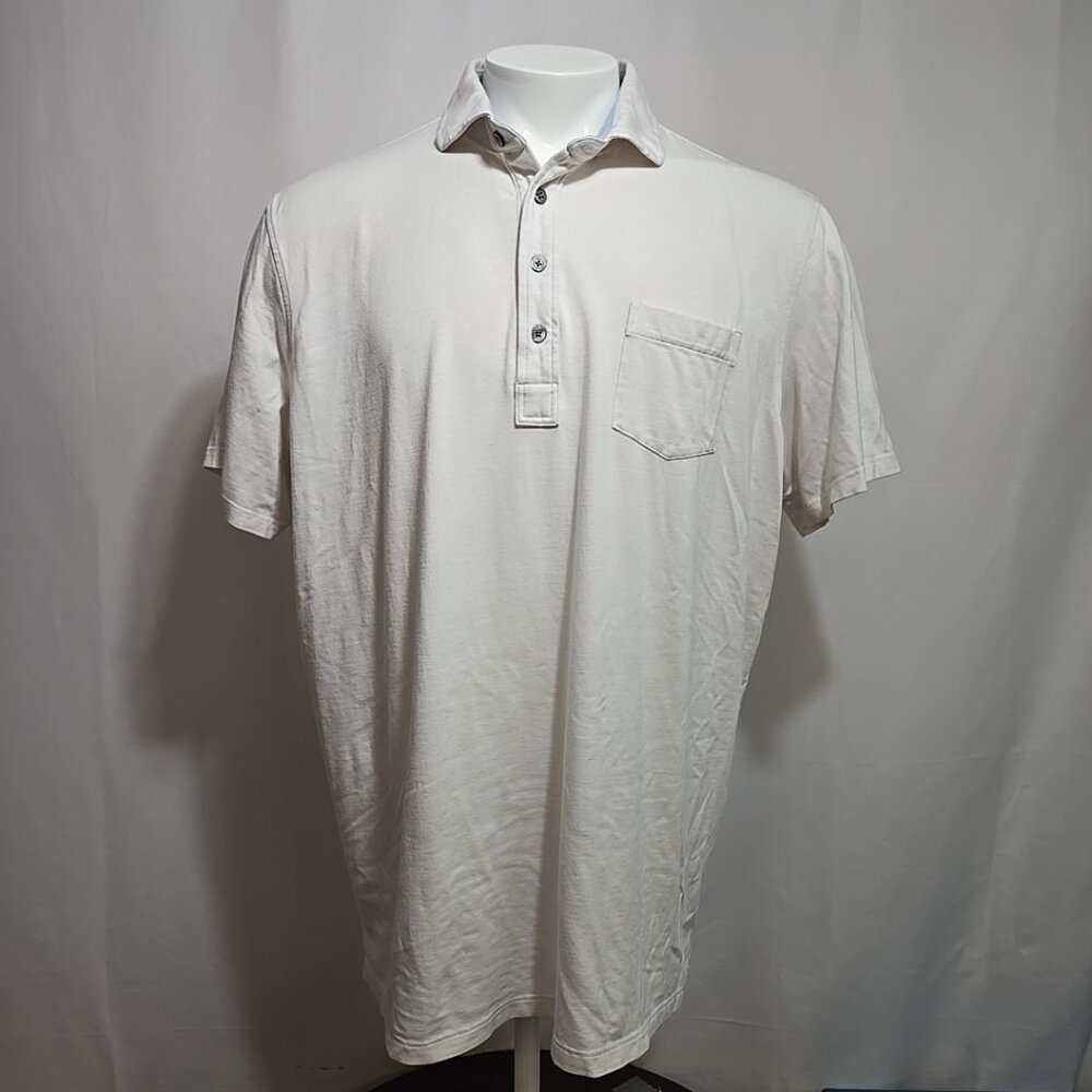 Greyson Golf Polo Shirt Mens XXL White Performance Pima Cotton Blend Stretch